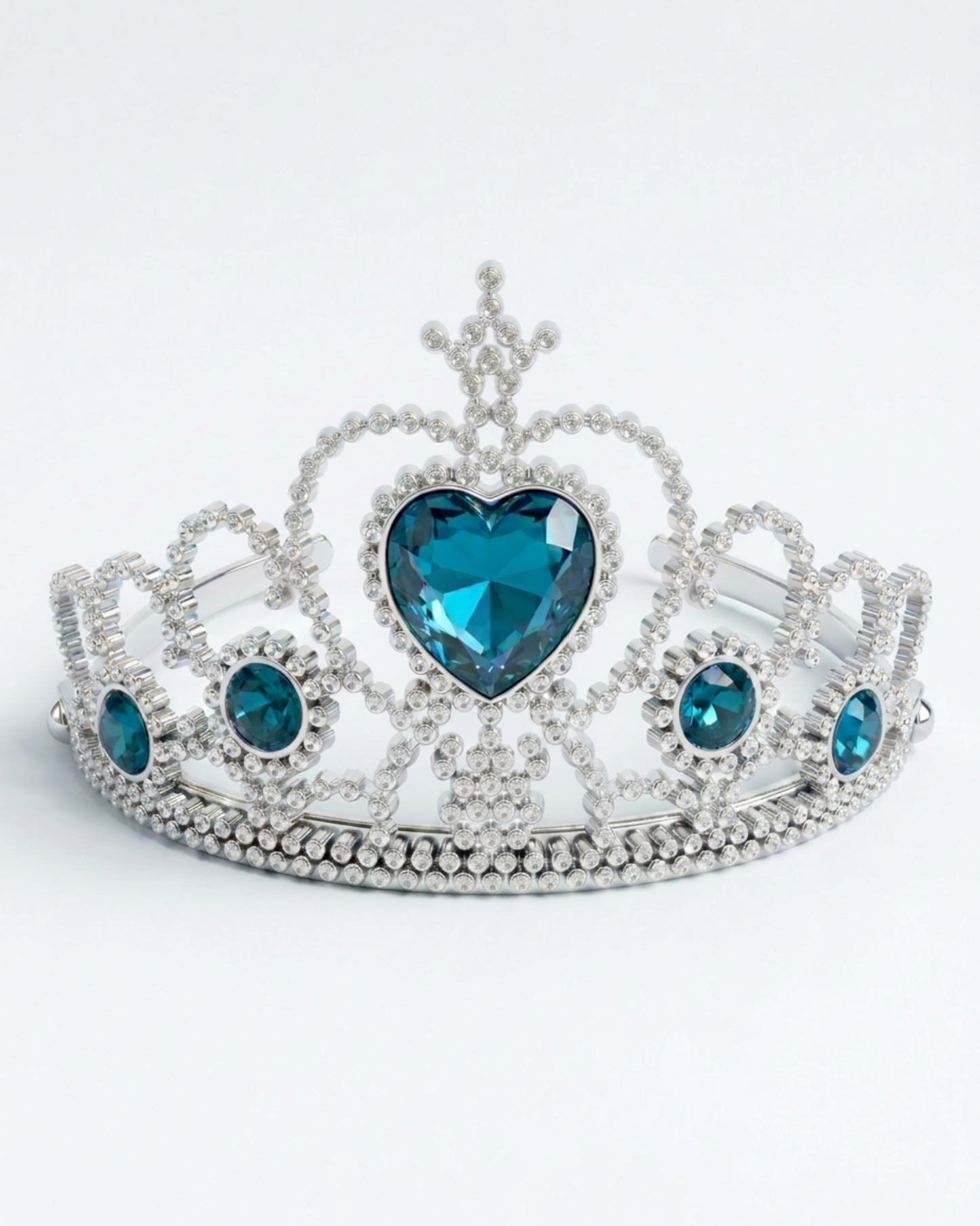 Tiara, hjärta blå