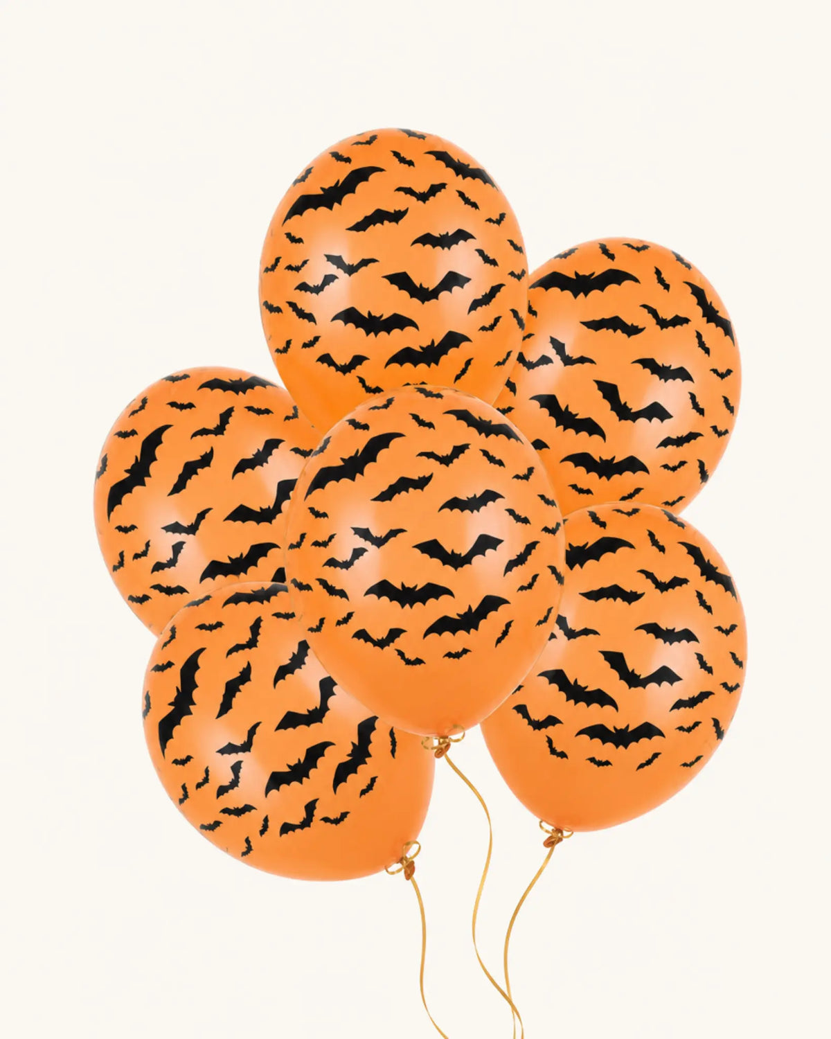 Partyballonger Fladdermöss, orange, 6-pack