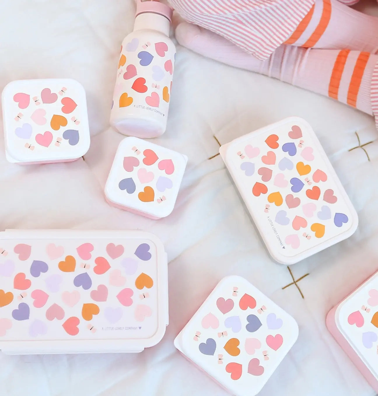 Lunchbox set, hearts