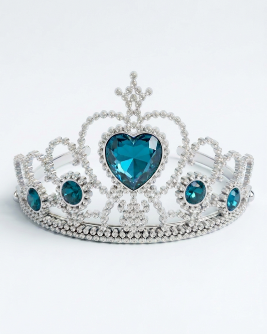 Tiara, hjärta blå
