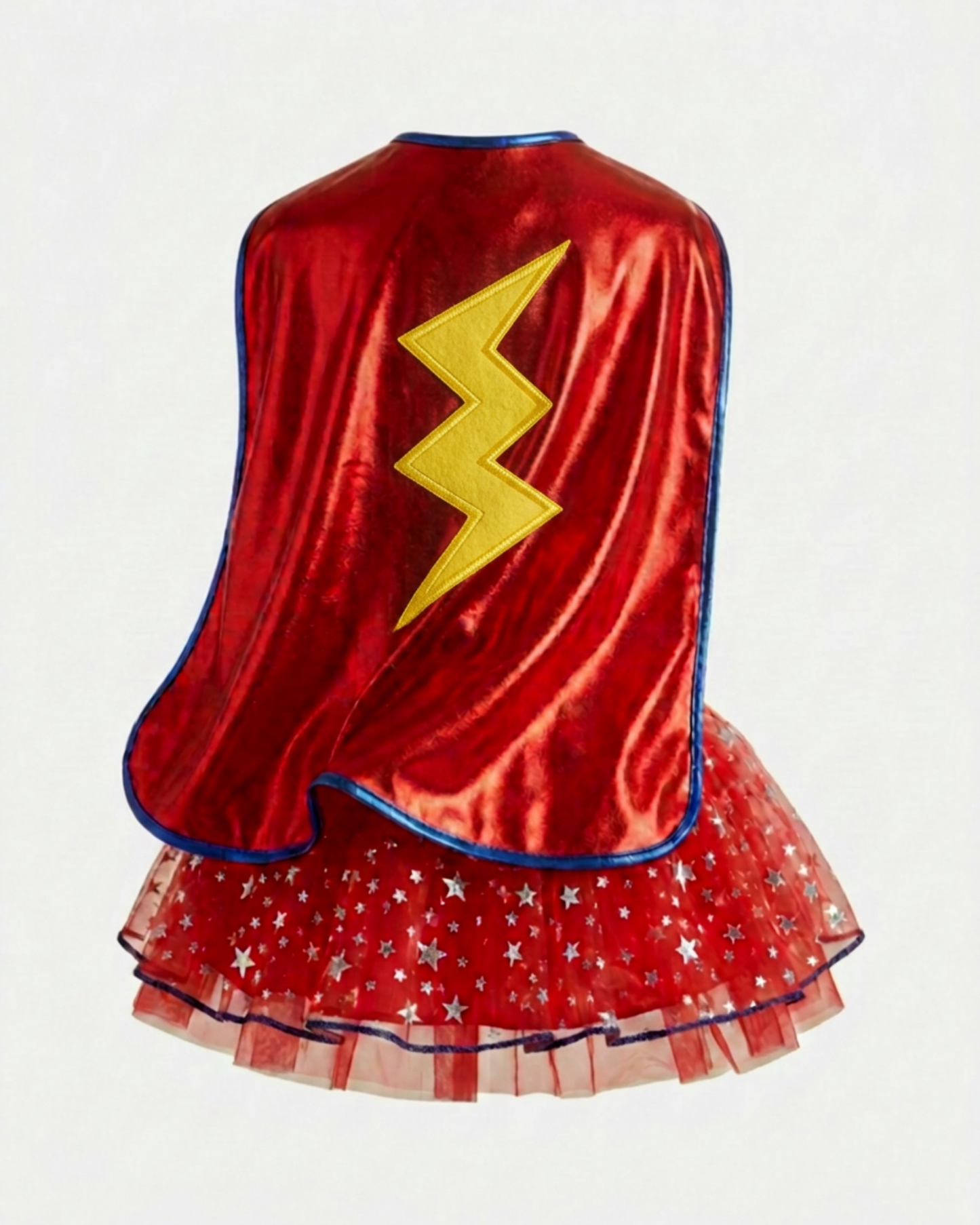 Superhjältedräkt, kjol, cape & mask