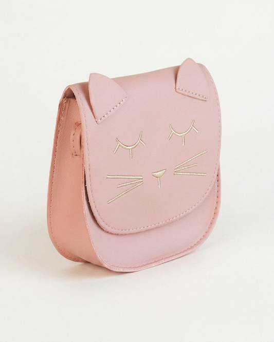 Handväska, rosa katt