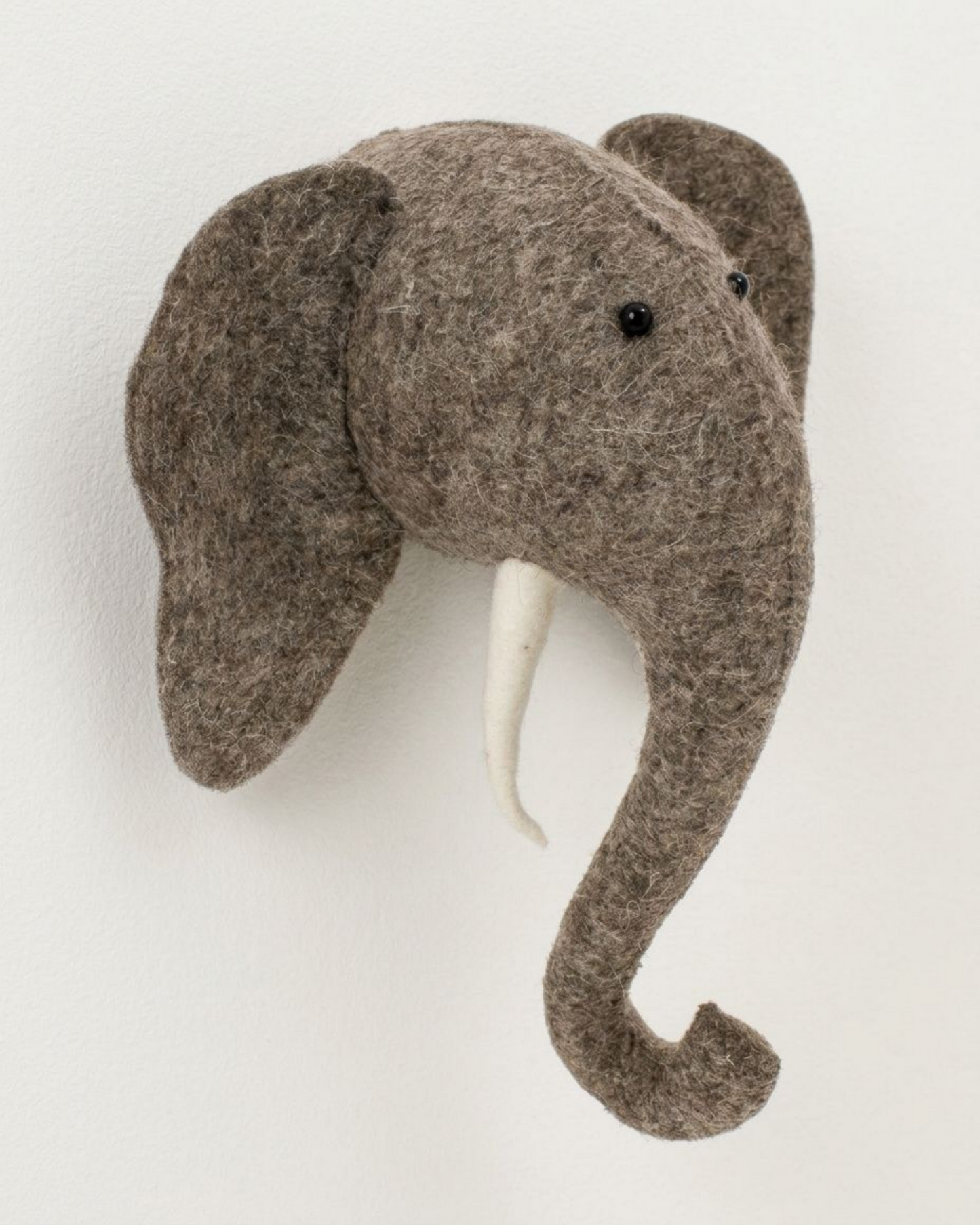 Djurhuvud i ull, elefant stor