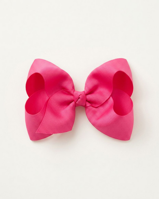 Stor hårrosett, hot pink