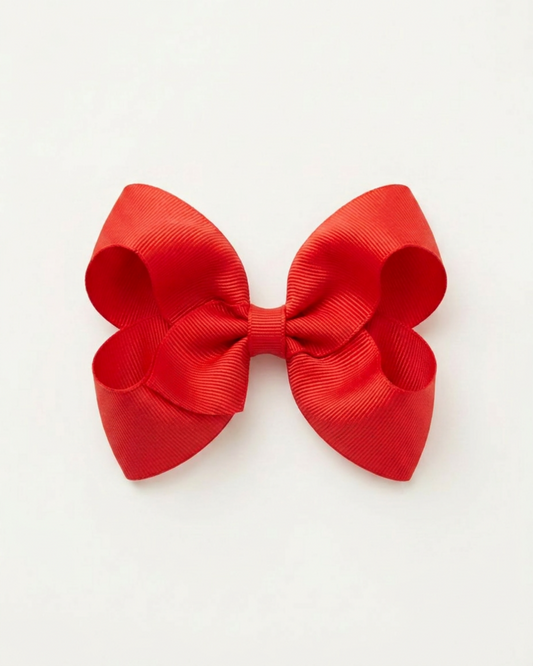 Mellanstor hårrosett, bright red