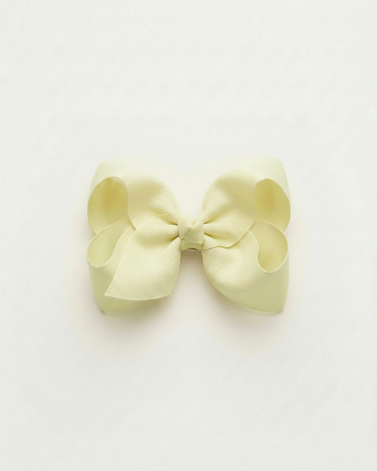 Mellanstor hårrosett, light yellow