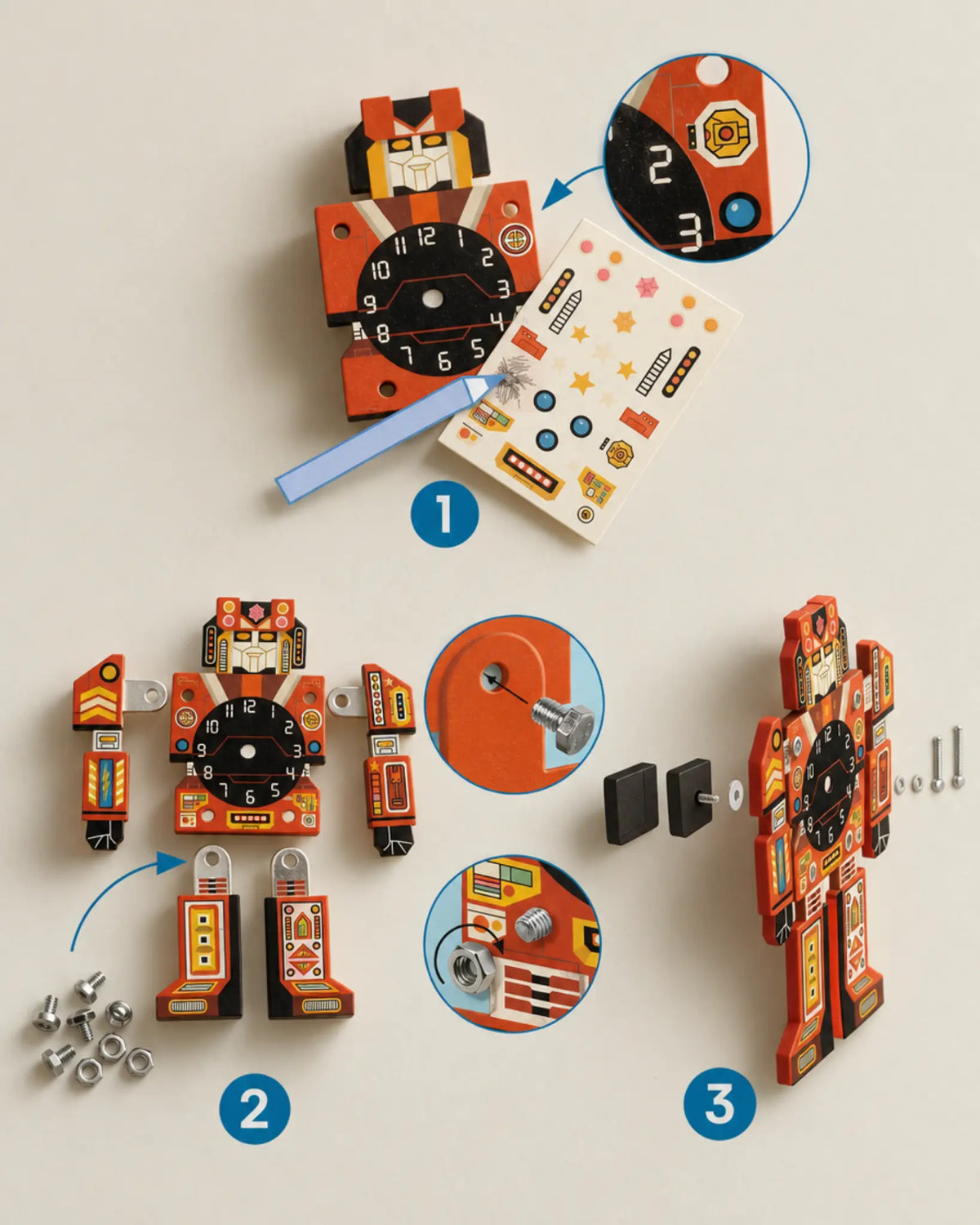 Pysselkit robotklocka för barn, bild 2