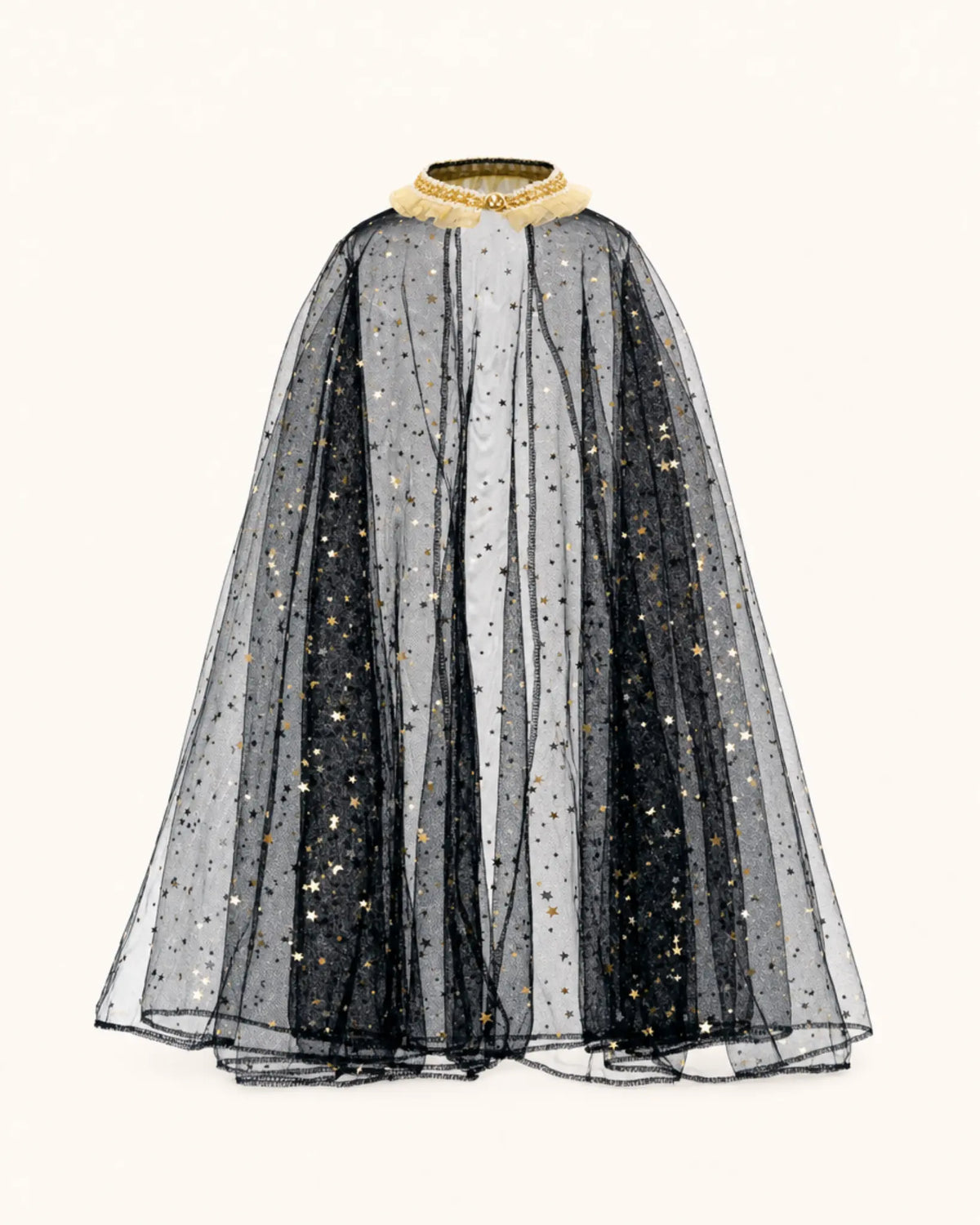 Stjärncape, svart/guld
