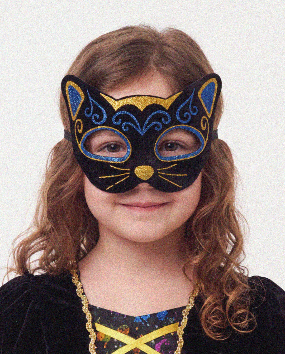 Ögonmask formad som katt med glitter