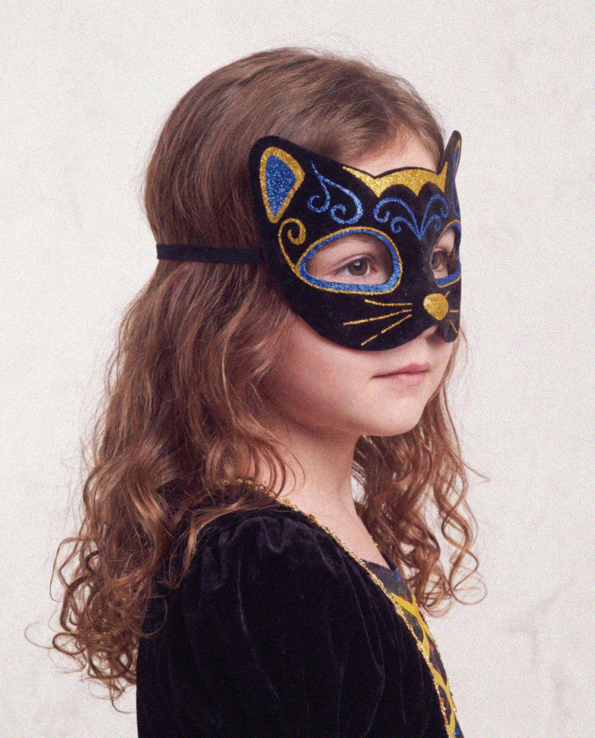 Ögonmask formad som katt med glitter