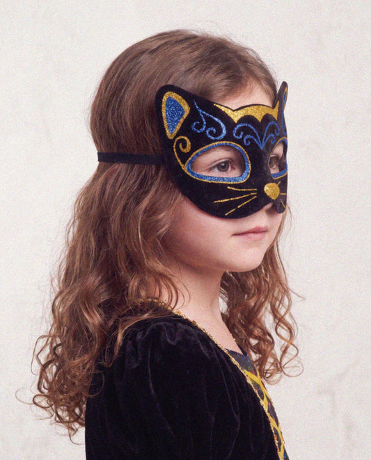Ögonmask formad som katt med glitter