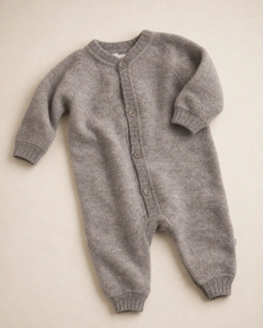 Joha ulloverall i merinoull för baby, beige