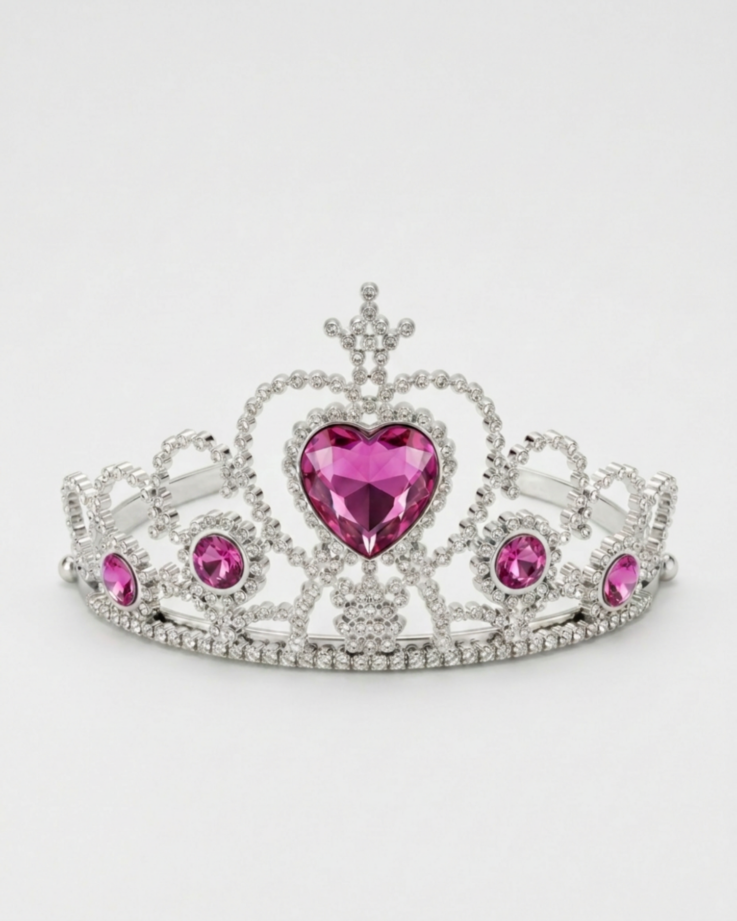 Tiara, hjärta rosa