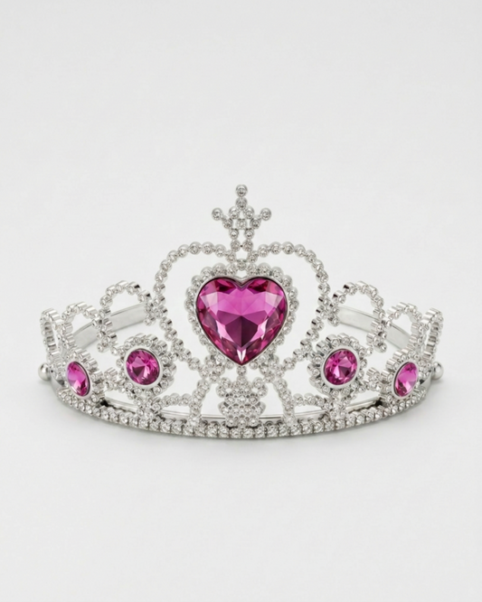 Tiara, hjärta rosa